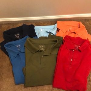 6 LLbean Large regular polos